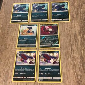 Pokemon TCG Murkrow/Honchkrow Bundle (7 Cards)